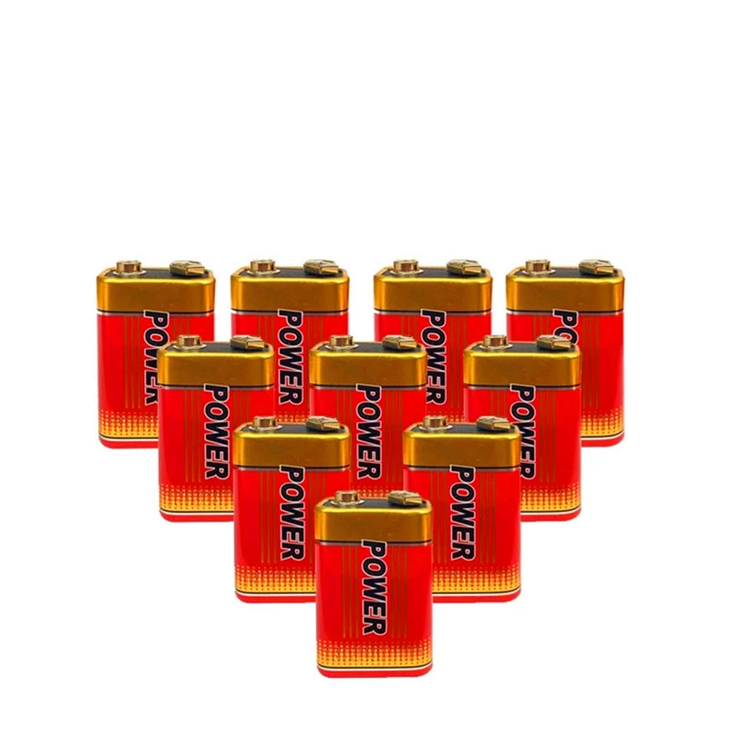 10PCS 6F22 overweight 9V battery original high quality carbon-zinc battery