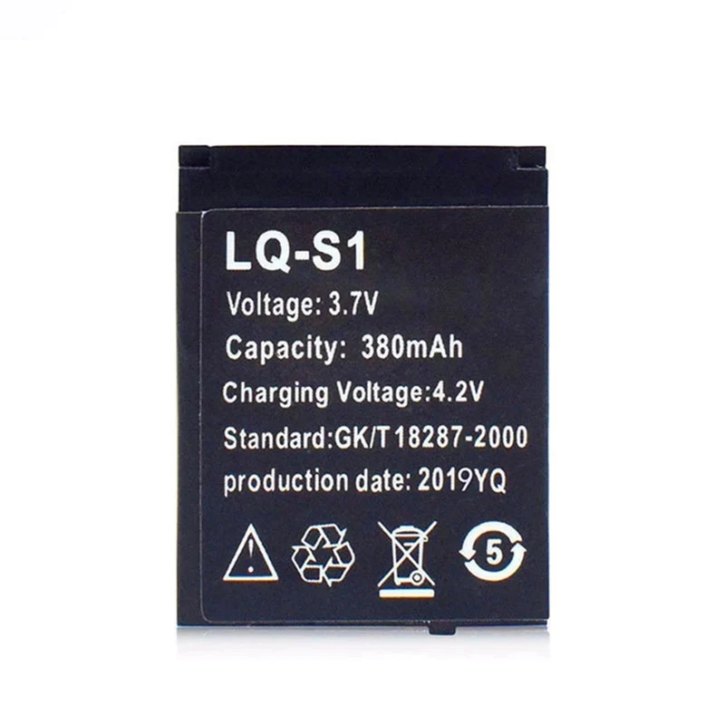 LQ-S1 3.7V 380mAh Li-Ion polymer smartwatch battery, suitable for w8 dz09 qw09 a1 v8 x6 hlx s1