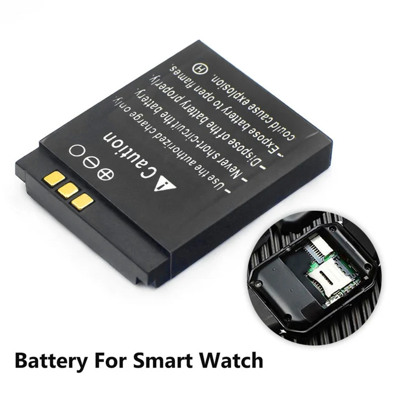LQ-S1 3.7V 380mAh Li-Ion polymer smartwatch battery, suitable for w8 dz09 qw09 a1 v8 x6 hlx s1