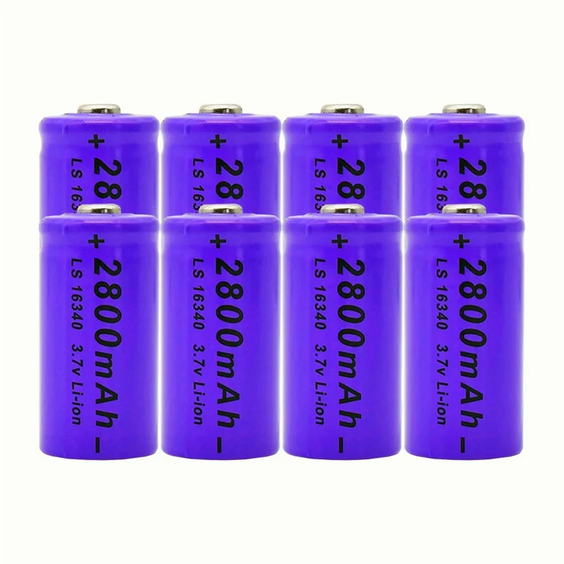 4PCS 100% Brand New 2800mAh Lithium Ion 16340 Battery Universal ALBC LED Flashlight Expert 2800mAh LS 16340 3.7V Lithium Ion