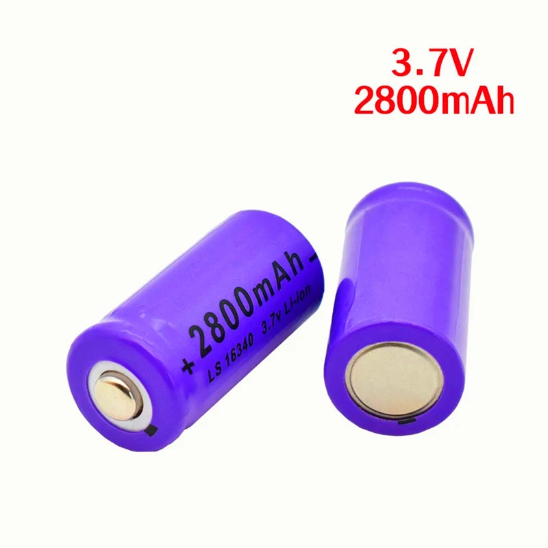 4PCS 100% Brand New 2800mAh Lithium Ion 16340 Battery Universal ALBC LED Flashlight Expert 2800mAh LS 16340 3.7V Lithium Ion