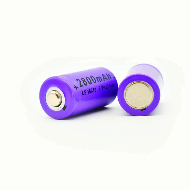 2pcs 2800mAh 3.7V lithium-ion 16340 battery universal ALBC LED flashlight expert 2800mAh LS