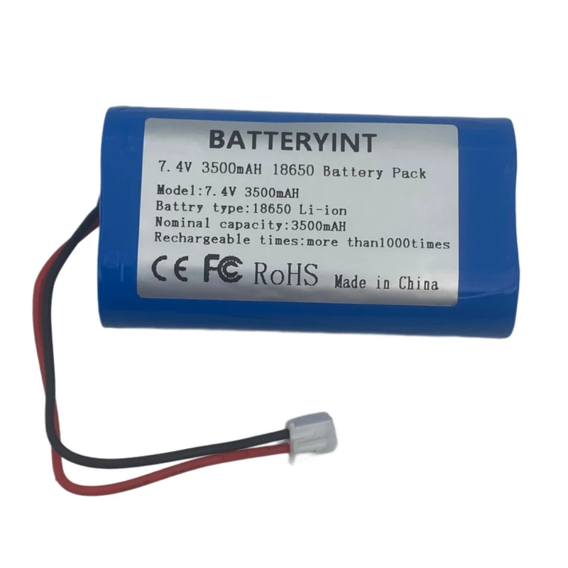 18650 7.4 V lithium battery 3500 mAh accupack speaker protection board