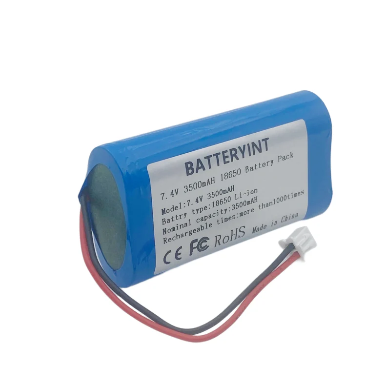 18650 7.4 V lithium battery 3500 mAh accupack speaker protection board