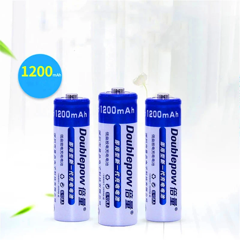 2pcs high capacity AA 1200mAh Ni-MH rechargeable battery 1.2V AA battery for toy thermometer mouse calculator battery
