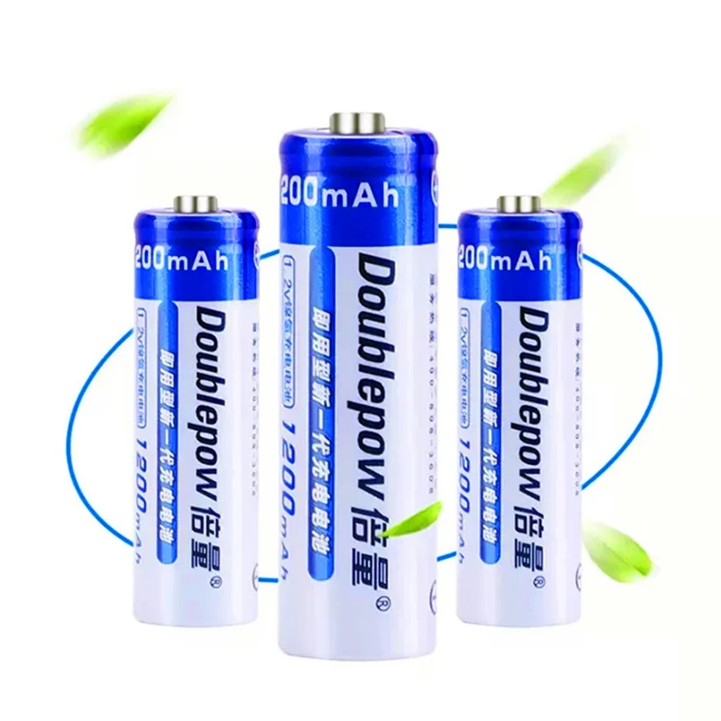 2pcs high capacity AA 1200mAh Ni-MH rechargeable battery 1.2V AA battery for toy thermometer mouse calculator battery