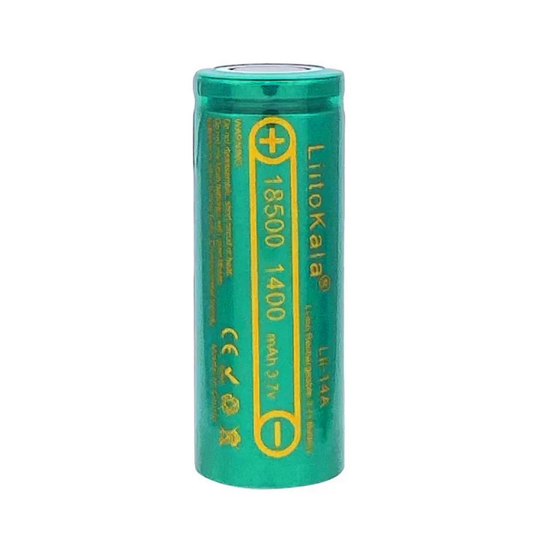 3.7V Lii-14A 18500 battery 18500 1400mAh rechargeable battery flashlight wholesale safety lithium-ion