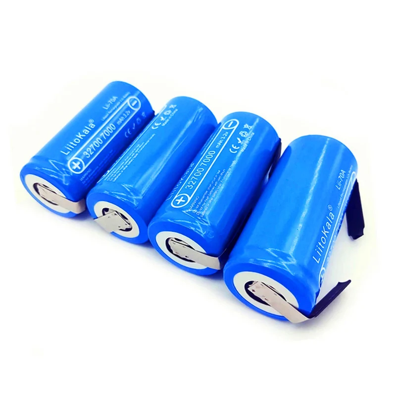 4pcs Lii-70A high performance 3.2V 32700 7000mAh battery 6500mAh LiFePO4 35A 55A continuous discharge battery + nickel sheet