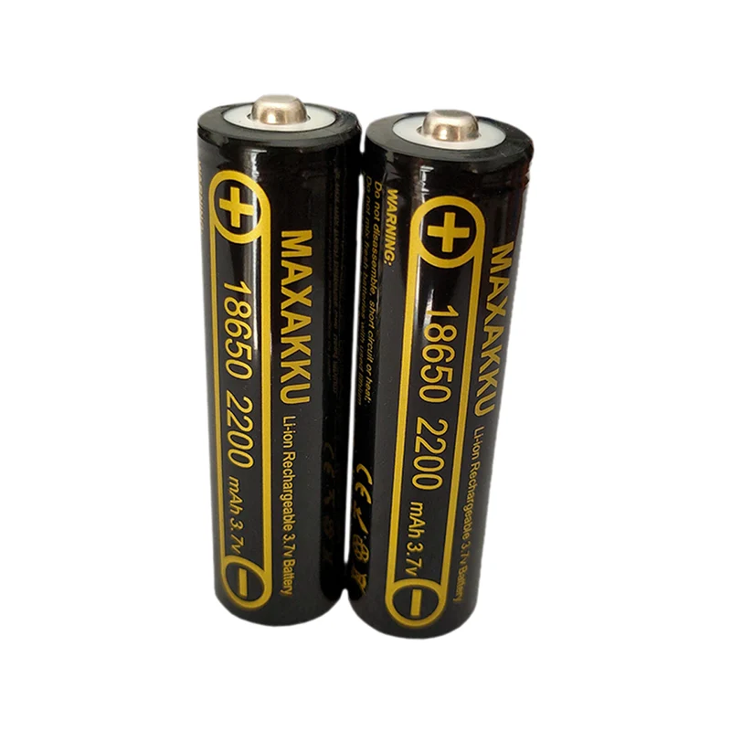 4pcs 3.7V 2200mAh 18650 True Capacity 100% Rechargeable Lithium Battery for Radio Flashlight