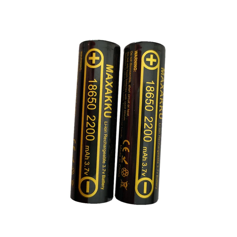4pcs 3.7V 2200mAh 18650 True Capacity 100% Rechargeable Lithium Battery for Radio Flashlight