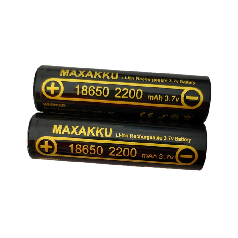 4pcs 3.7V 2200mAh 18650 True Capacity 100% Rechargeable Lithium Battery for Radio Flashlight