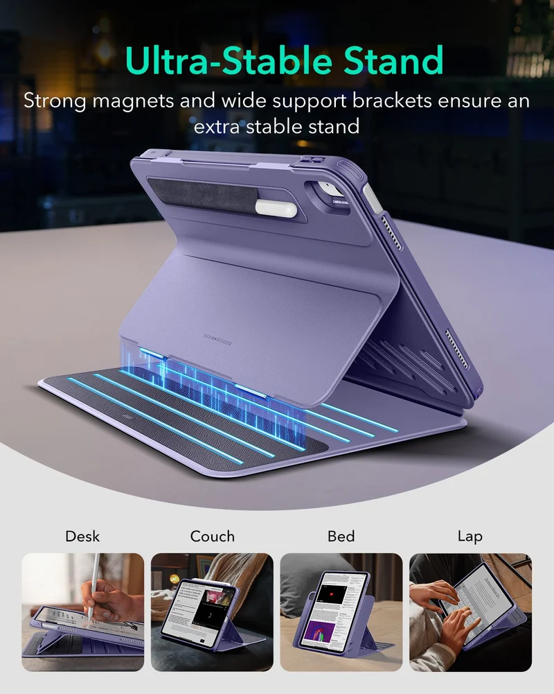 iPad 11" (A16) 2025 Bundle Shift Magnetic Case & Armorite® Paper-Feel Protection - Purple