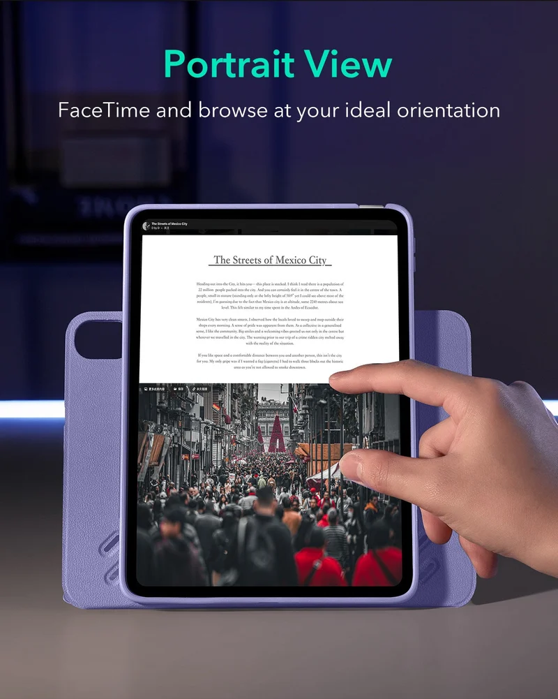 iPad 11" (A16) 2025 Bundle Shift Magnetic Case & Armorite® Paper-Feel Protection - Purple