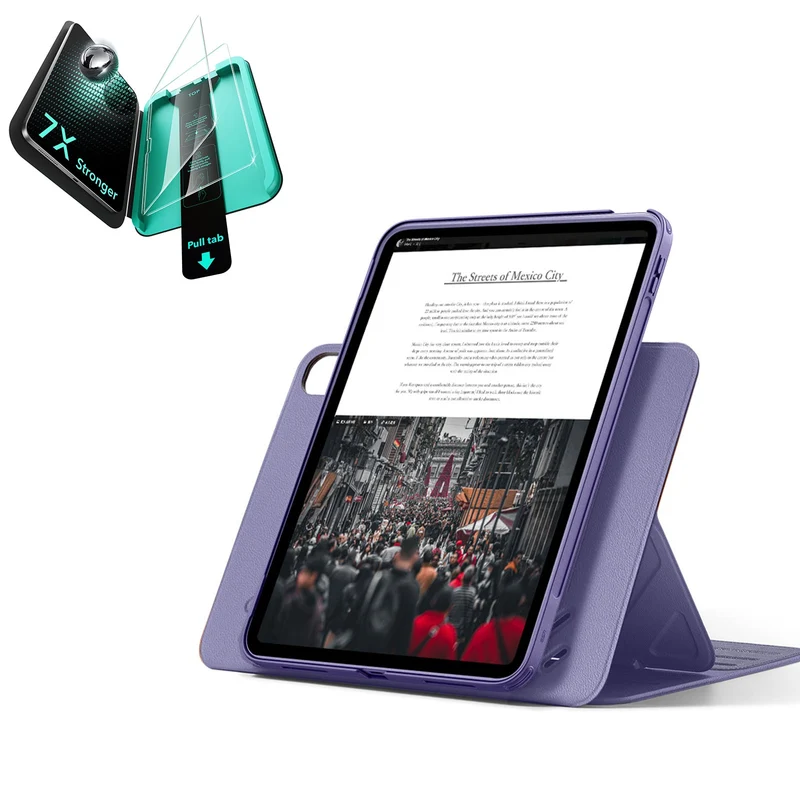 iPad 11" (A16) 2025 Bundle Shift Magnetic Case & Armorite® Protection - Purple