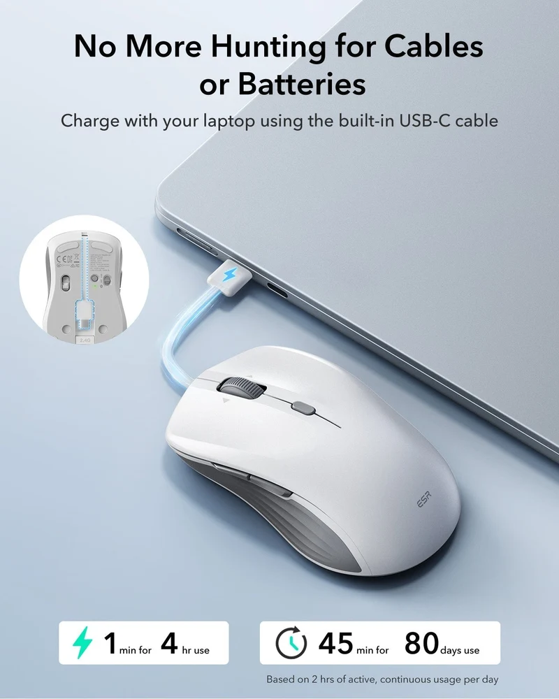 ESR MagMouse™ Wireless Mouse - White