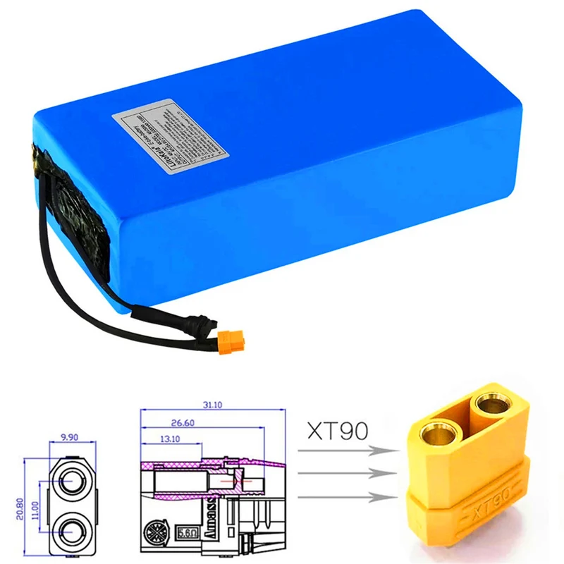 48V 30Ah 21700 5000mAh 13S6P XT60 connection 30A BMS scooter battery 48v 30ah electric bike battery