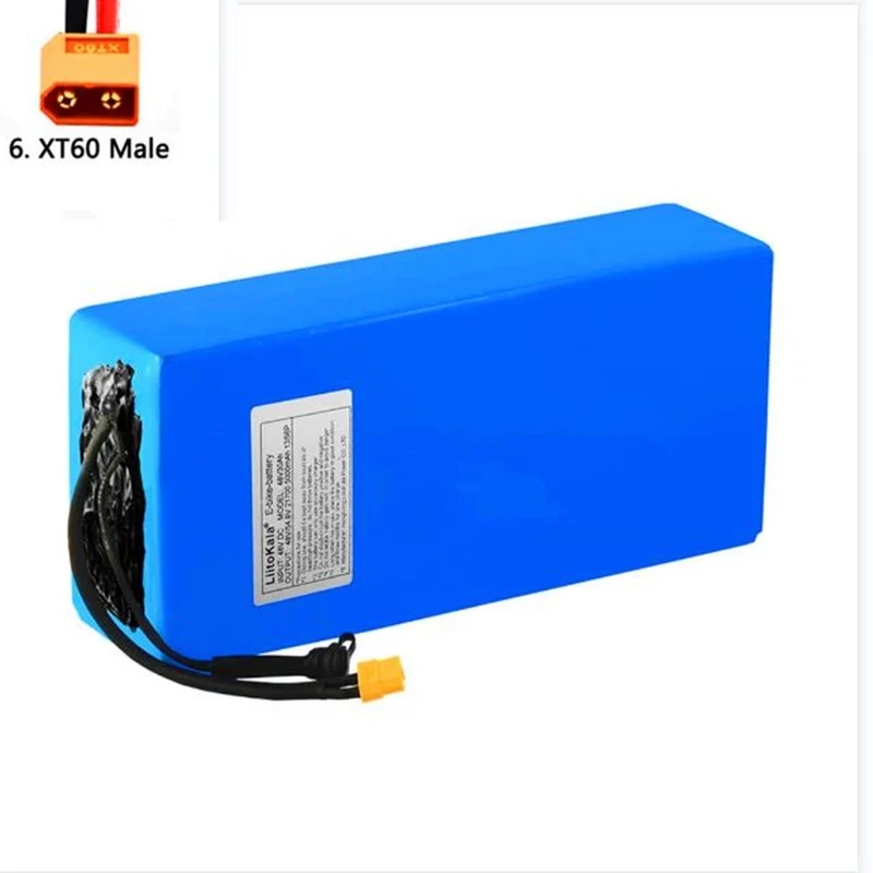 48V 30Ah 21700 5000mAh 13S6P XT60 connection 30A BMS scooter battery 48v 30ah electric bike battery
