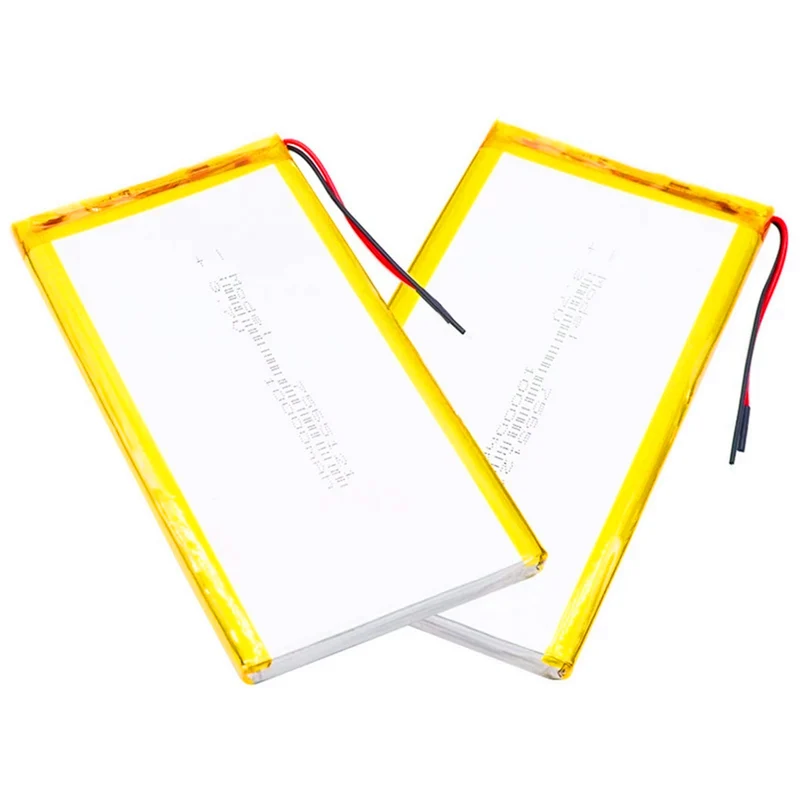 4 pieces 3.7 V 10000 mAh for thermistor 7565121 for GPS PSP PAD iPod portable DVD power bank