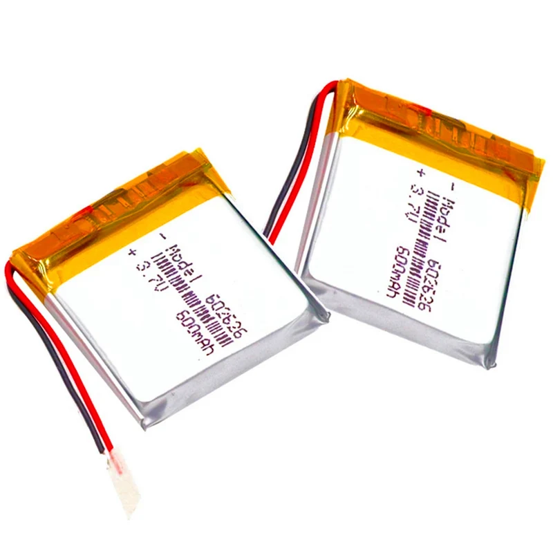 4 pieces 600mAH 602626 PLIB polymer lithium ion lithium ion batteries for Smartwatch GPS