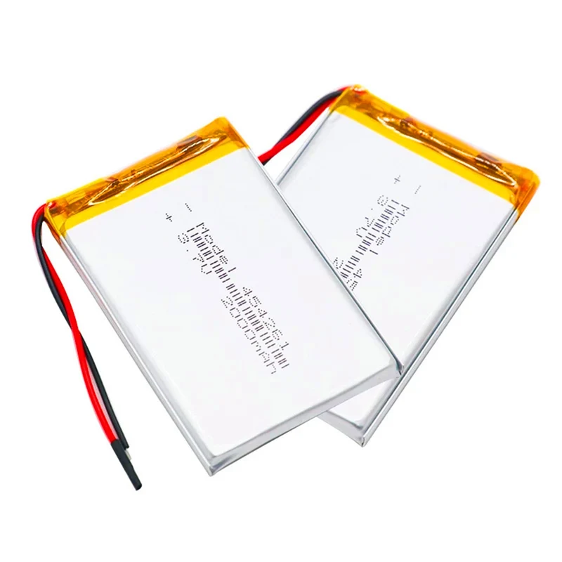 4pcs Polymer Battery 3.7V Lithium Polymer Battery 454261 2000mAh Game Console MP3 MP4 MP5 Lithium Battery GPS