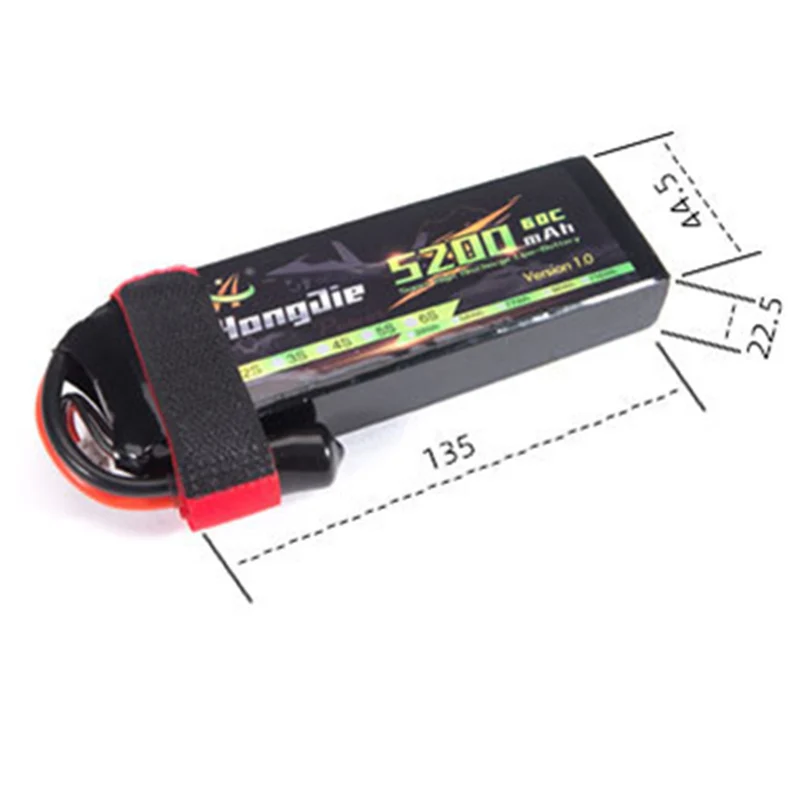 7.4v 5200mAh 2S 1043125 li-polymer battery for RC Airplane Helicopter Quadcopter