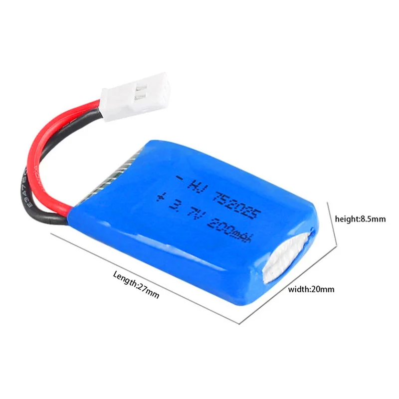 2pcs 3.7V 200mAh LiPo Battery for Syma X4 X11 X13 remote control quadcopter