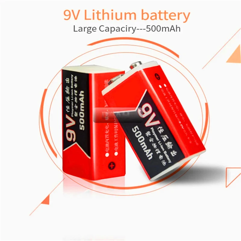 14450 500mAh 9V USB lithium-ion polymer battery for wireless multimeter microphone headset massager