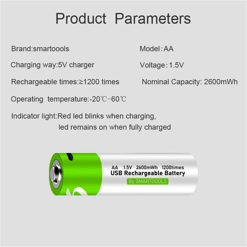 4 pieces 1.5 V AA 2600 mWh battery remote control mouse fan electric toy battery electric with 1 x box, 2 pieces of cable