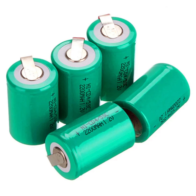 4 pieces 4 / 5SC NI CD battery 1.2V 2200mAh Sub C for DIY screwdriver drill torch SUBC