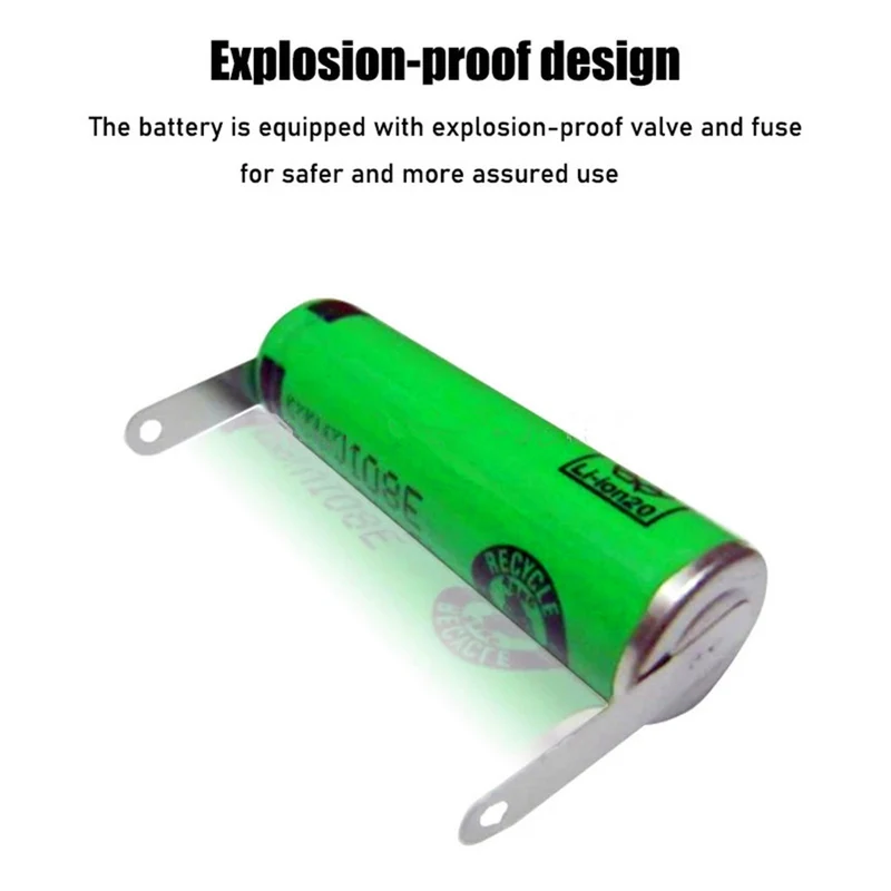 2pcs 3.7V 680mAh US14500VR2 Li Ion Battery for Electric Welding Toothbrush, Razor, Hair Clipper