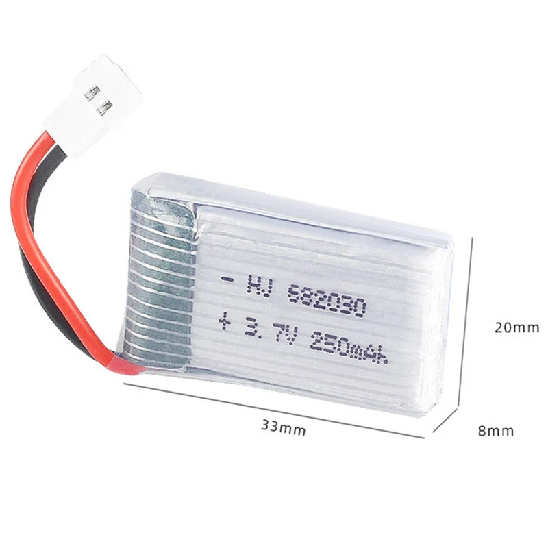 3 pieces 3.7v 250mAh 682030 li-polymer battery for remote aircraft
