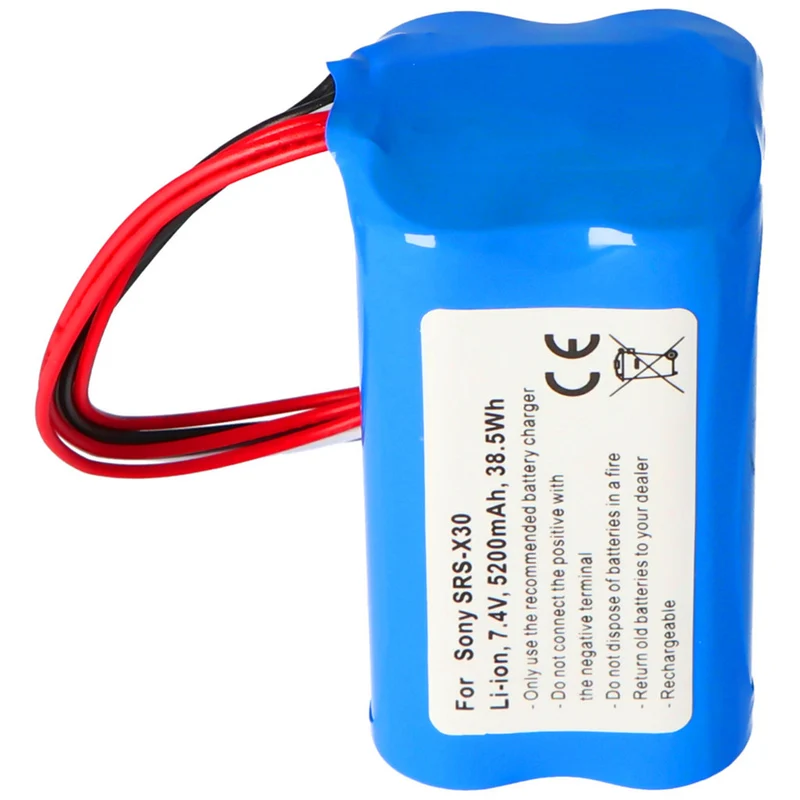 7.4v 5200mah battery for sony SRS-X30, SRS-XB3