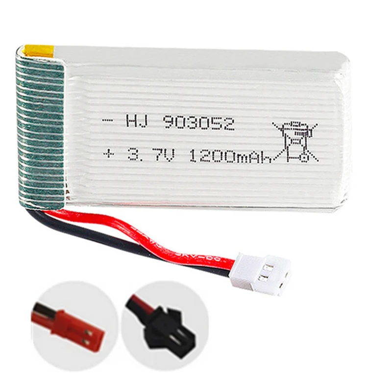 2 pieces 3.7v 1200mAh 903052 li-polymer battery for X5S X5SW X5SC M18 Rechargeable RC Drone