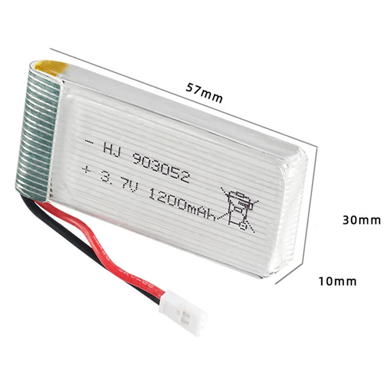 2 pieces 3.7v 1200mAh 903052 li-polymer battery for X5S X5SW X5SC M18 Rechargeable RC Drone