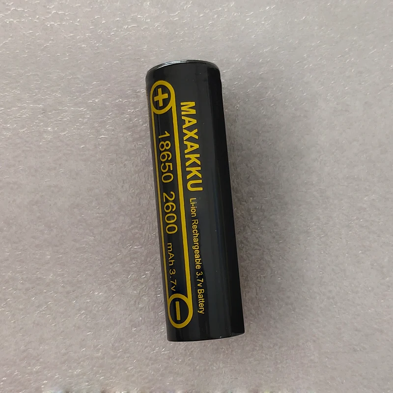 ICR18650-26J-2600mAh, 64.8x18.2mm 3.6V-3.7V without Protection