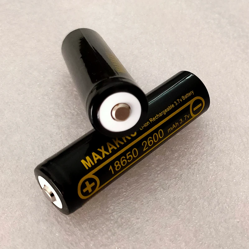 ICR18650-26J-2600mAh, 64.8x18.2mm 3.6V-3.7V without Protection