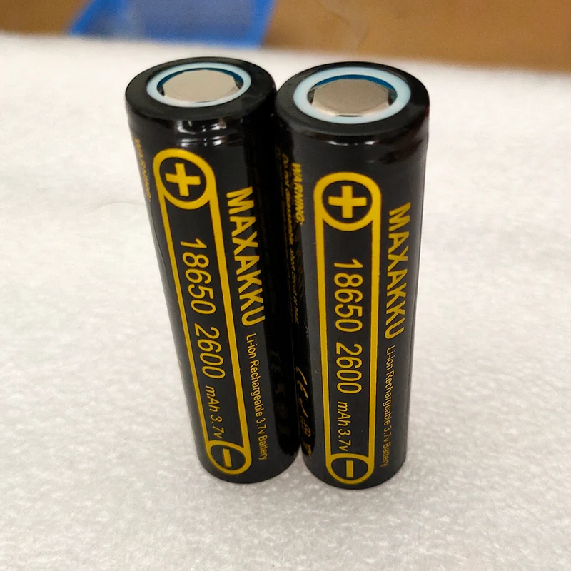ICR18650-26J-2600mAh, 64.8x18.2mm 3.6V-3.7V without Protection