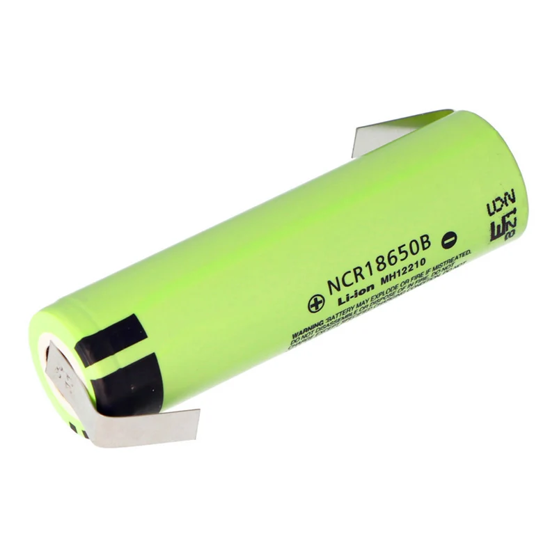 NCR18650B 3.6V-3.7V 3400mAh Li Ion battery 18.2x65.25 with soldering tag
