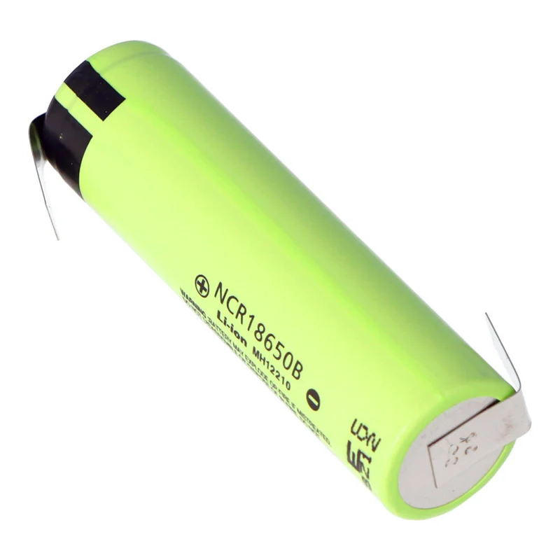 NCR18650B 3.6V-3.7V 3400mAh Li Ion battery 18.2x65.25 with soldering tag