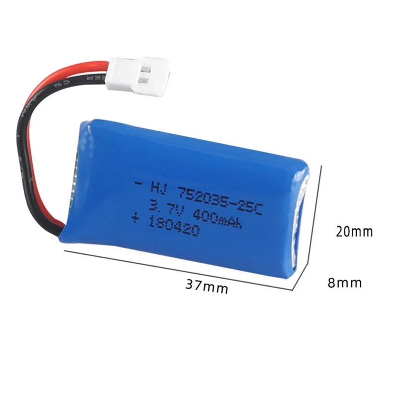 2 pieces 3.7V 400mAh Lipo Battery for Eachine H99W JJRC Hubsan X4 H107 XH Model airplane, car model, ship model