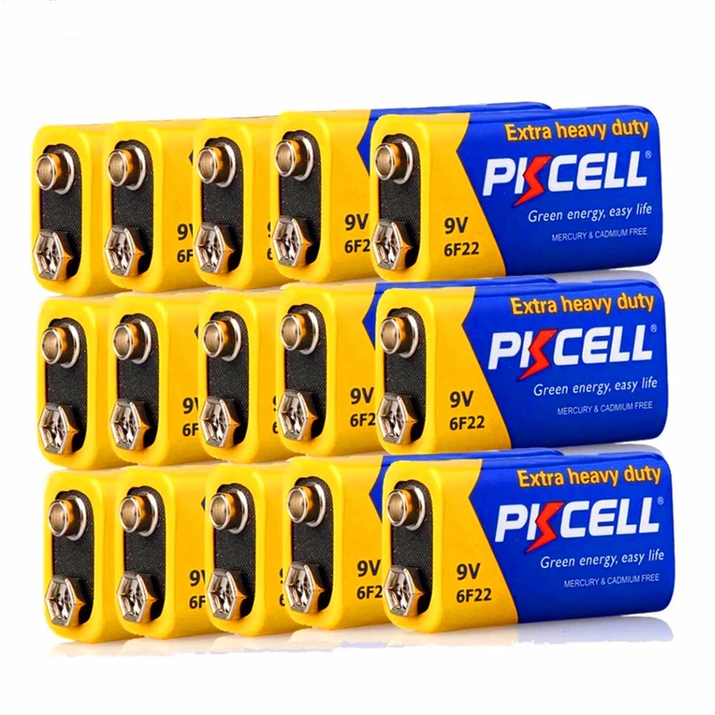 12 pieces 9V battery 6f22 for wireless microphone，electric guitar，wireless door bell，thermometer
