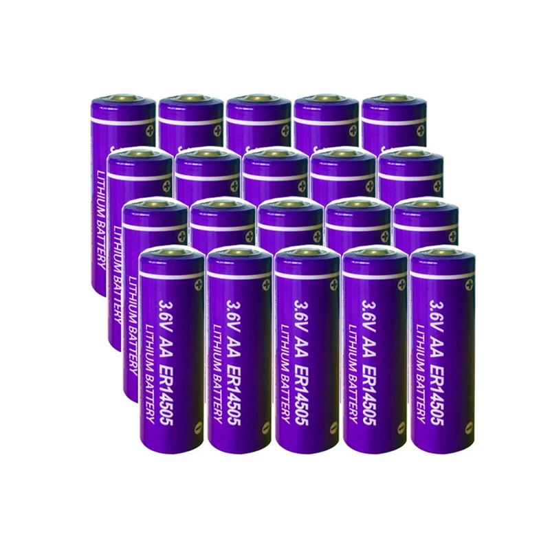 20PCS AA 3.6V 2400mah Lithium Battery for Utility Meters, GPS tracking, Cameras, Memory Backup