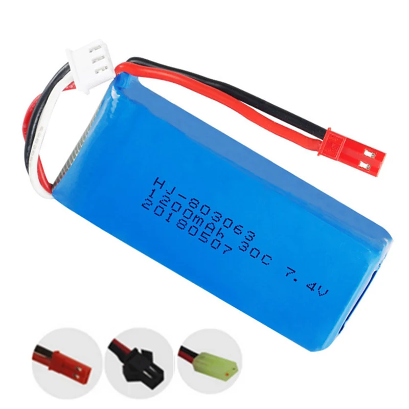7.4V 1200mAh 803063 30C Lipo battery For X6 H16 MJX X101 X102 remote control quadrocopter