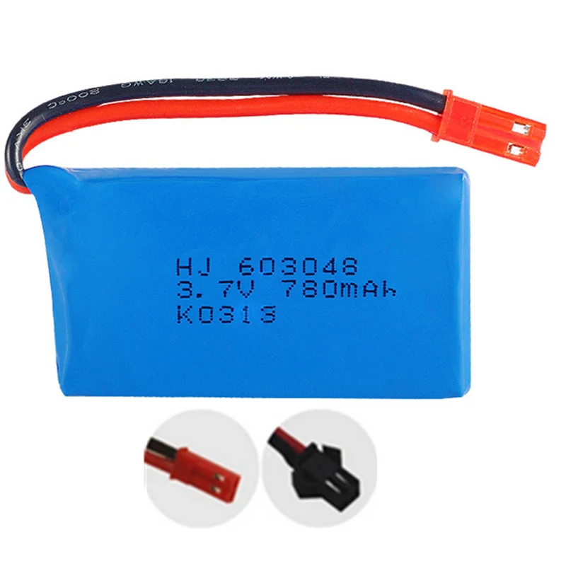3.7V 780mAh lithium battery 603048 high rate V686 V626 V636 Q222 aircraft battery