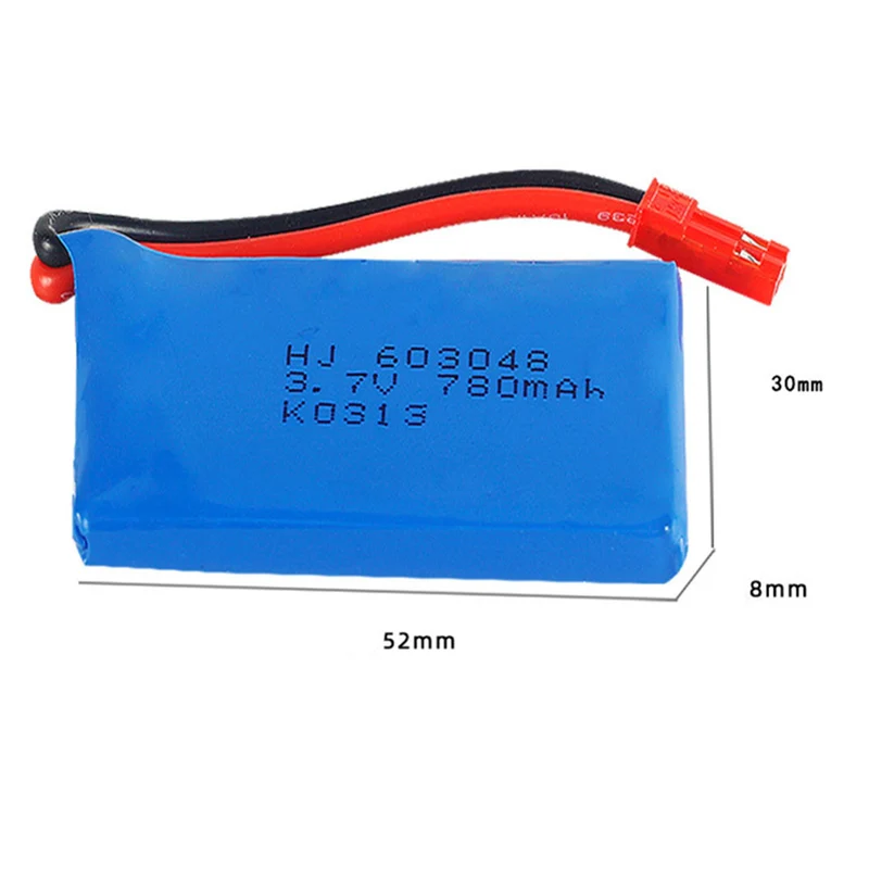 3.7V 780mAh lithium battery 603048 high rate V686 V626 V636 Q222 aircraft battery