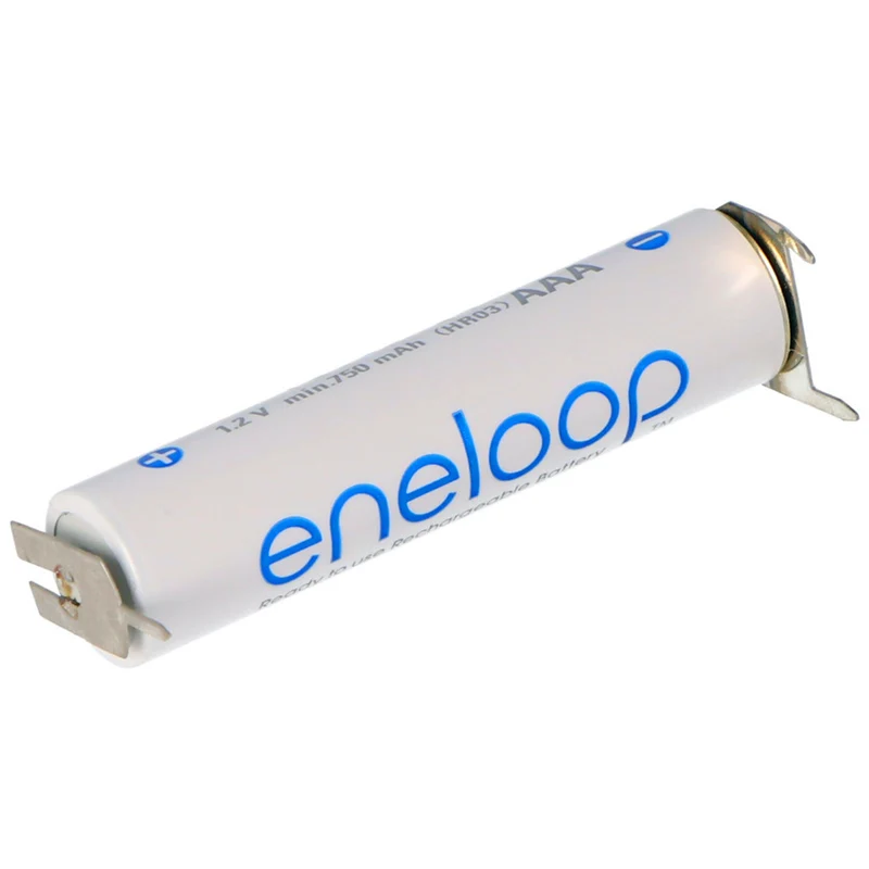 2pcs 1.2v 800mah AAA NiMH battery with 3-pin print contacts for manufacturer / brand: Universal