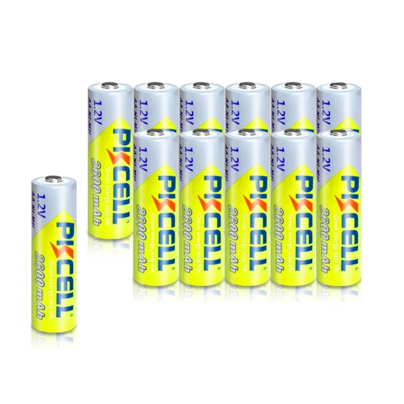 12PCS 2600MAH 1.2V Nimh Batteries for Digital camera, portable video, game, flashlight