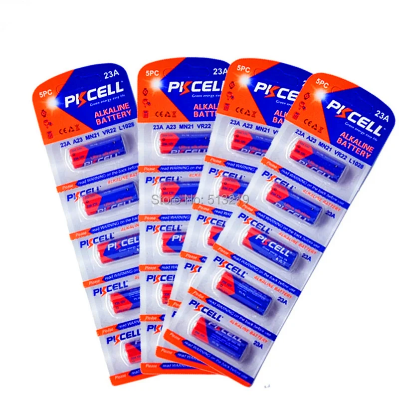 20PCS 12V 23A 23AE 23GA Alkaline Dry Batteries Primary battery for LED light, keyless car remote control