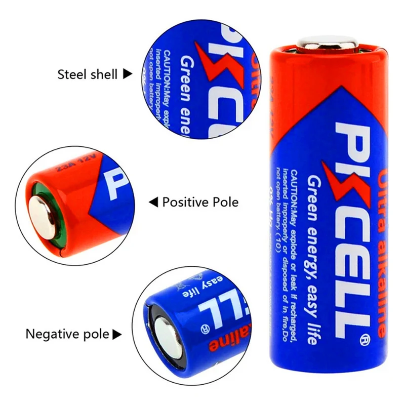 20PCS 12V 23A 23AE 23GA Alkaline Dry Batteries Primary battery for LED light, keyless car remote control