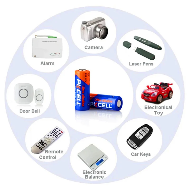20PCS 12V 23A 23AE 23GA Alkaline Dry Batteries Primary battery for LED light, keyless car remote control